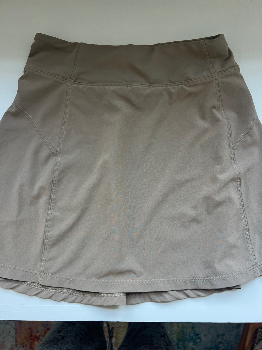 Athleta Taupe Athletic Mini Skirt